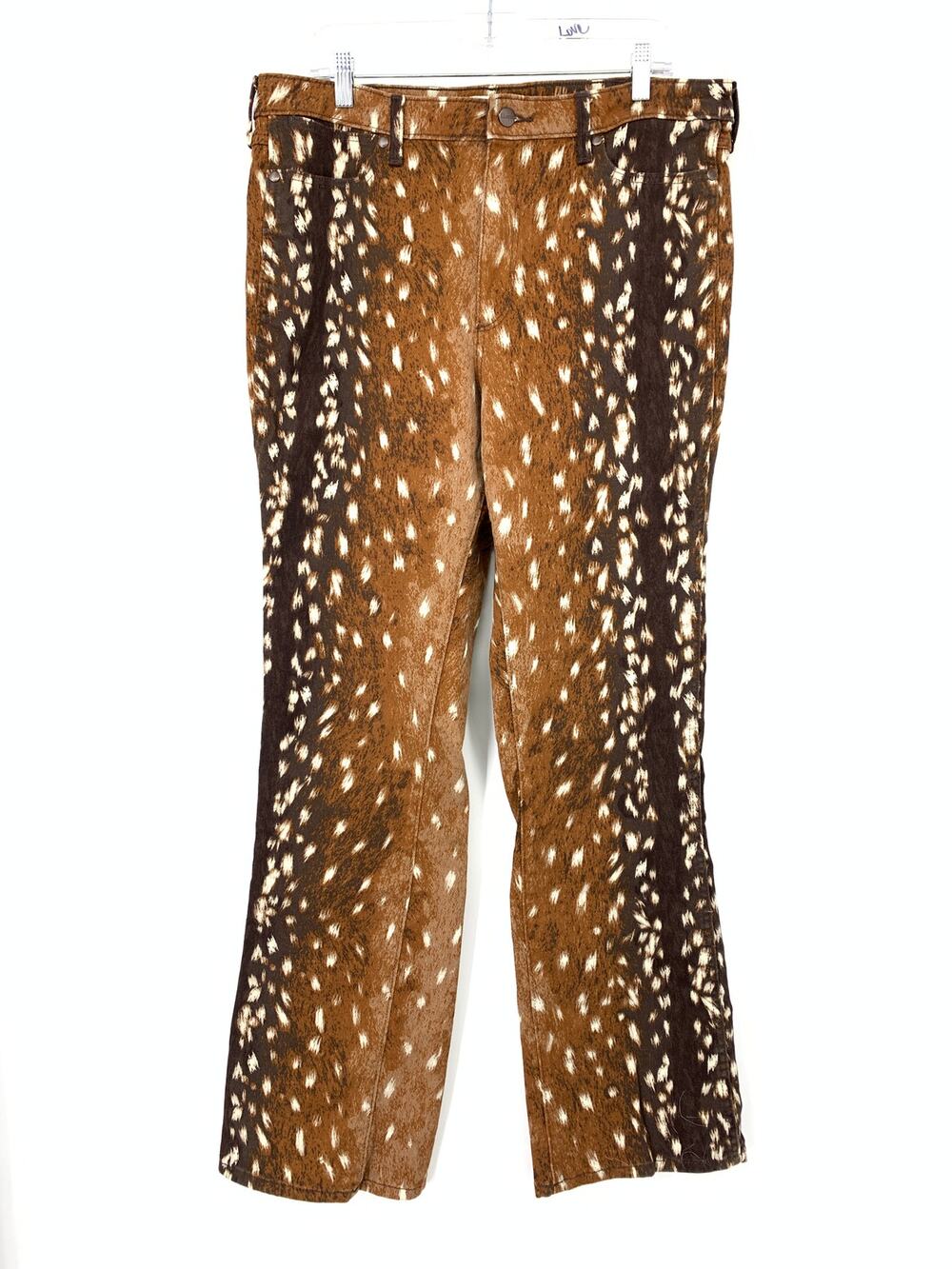 Wrangler Dallas Boot Cut Jeans In Fawn Print Womens Size 34 X 34 Brown Tan